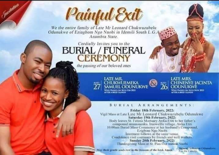 Newly Wedded Couple Set to be Buried Together | Daily Report Nigeria