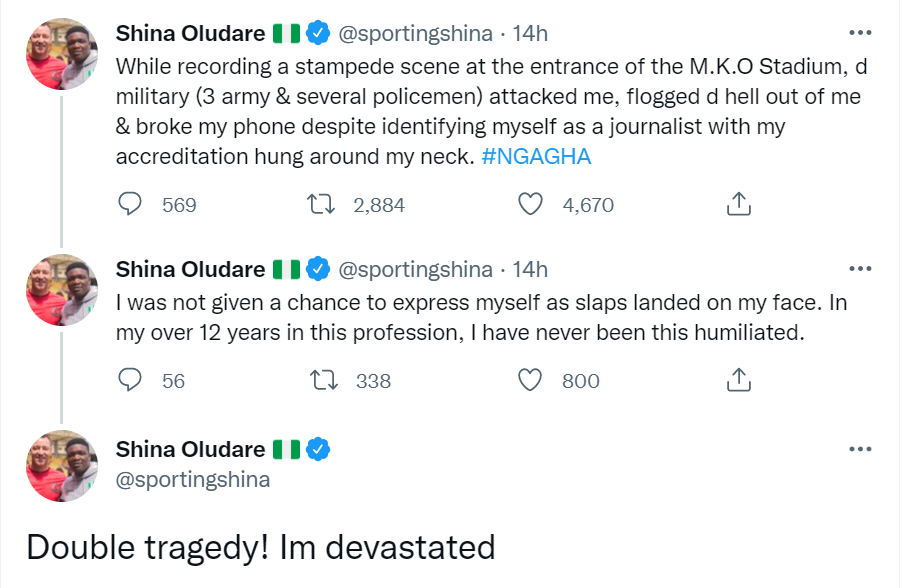'They Beat me up' - Journalist Recounts Ordeal at MKO Abiola Stadium | Daily Report Nigeria