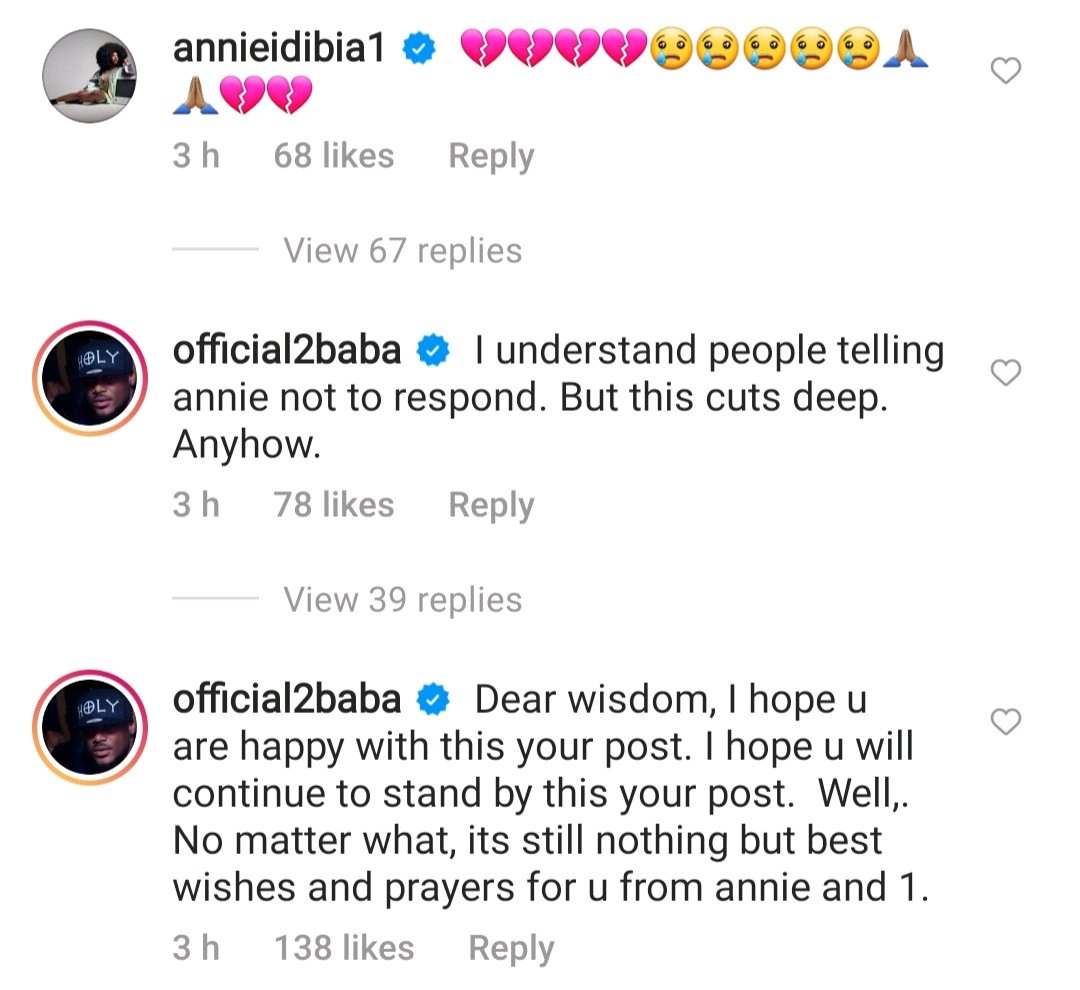 Annie Idibia, Tuface Clear Air over Wisdom Macauley's Allegation | Daily Report Nigeria