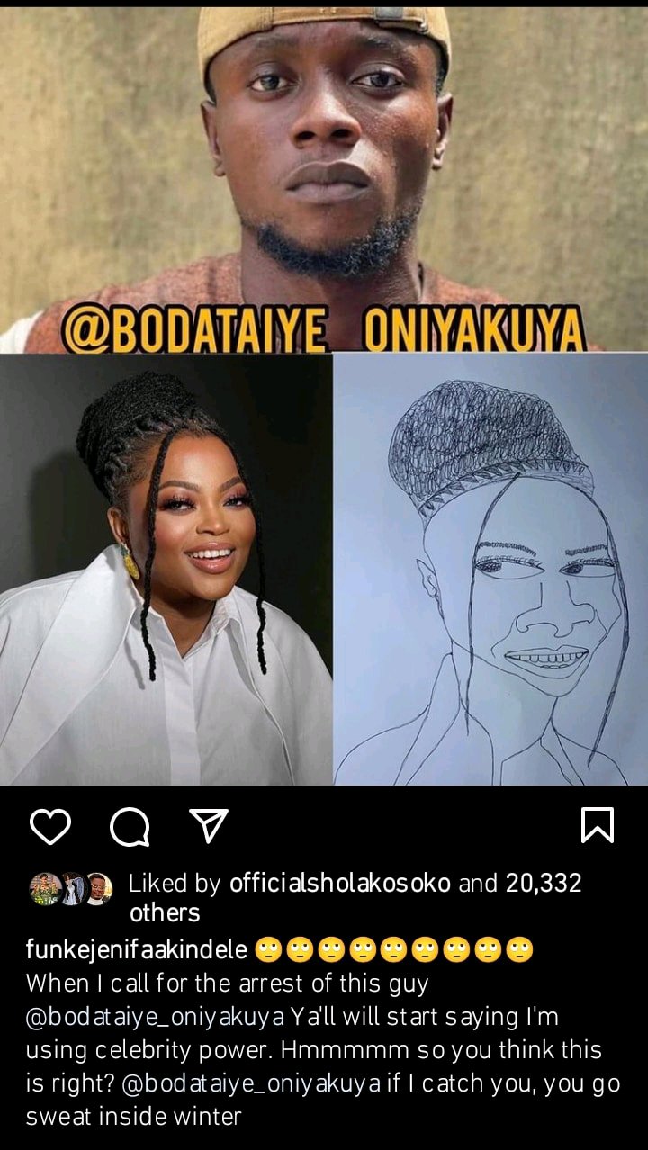 "If I Catch You, You Go Sweat Insider Winter" Funke Akindele Fumes at Artist Who Drew Her | Daily Report Nigeria