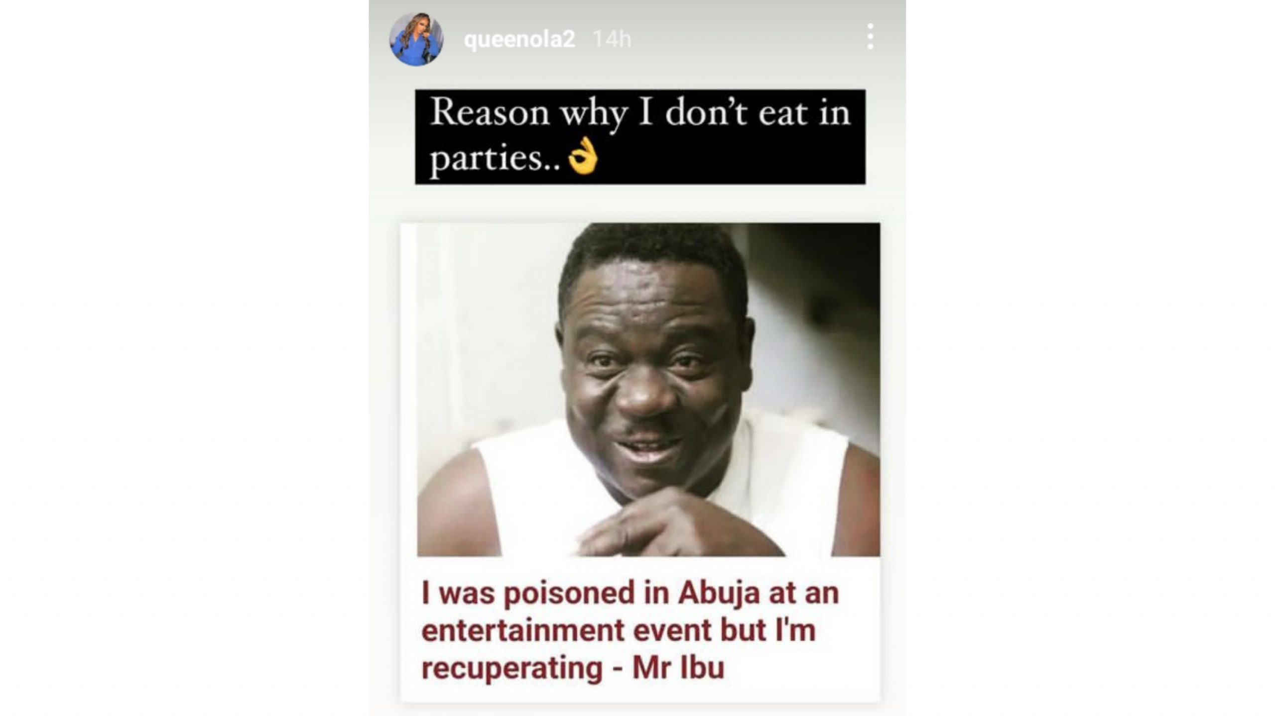 I Don't Eat at Parties - Alaafin of Oyo's Estranged wife, Queen Ola Says After Mr Ibu Was Poisoned in Abuja | Daily Report Nigeria