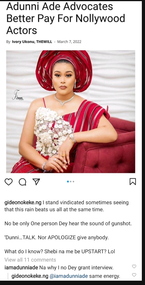 Gideon Okeke, Adunni Ade Speak Against "peanut" Nigerian Actors are Paid | Daily Report Nigeria