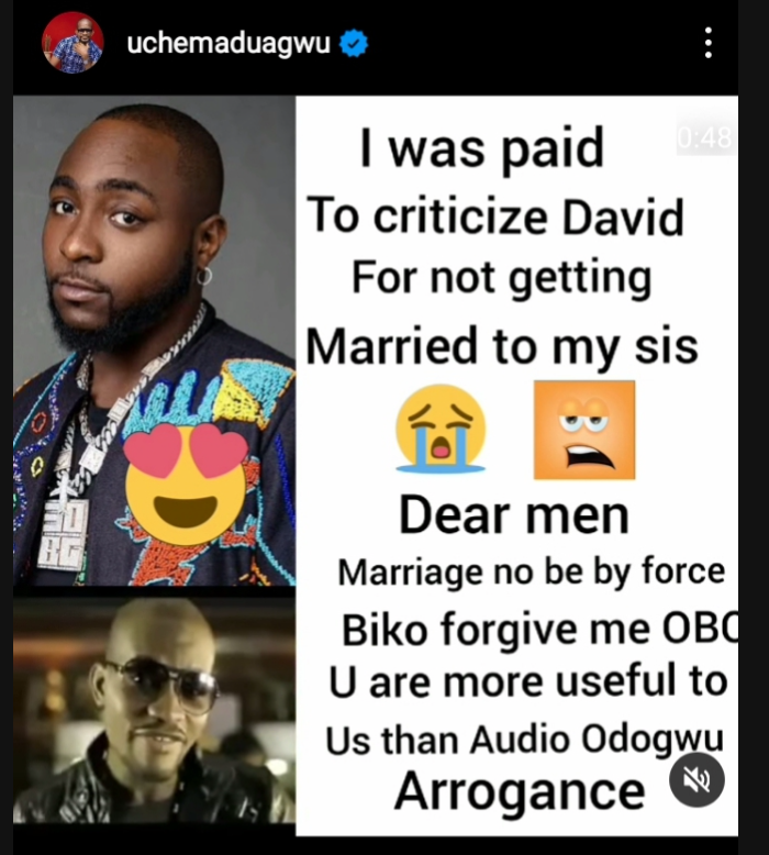 “I Was Paid to Criticize Davido for Not Getting Married to My Sister” – Uche Maduagwu Opens Up | Daily Report Nigeria