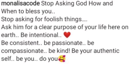 Stop Asking God For Foolish Things – Actress, Monalisa Chinda Advises | Daily Report Nigeria