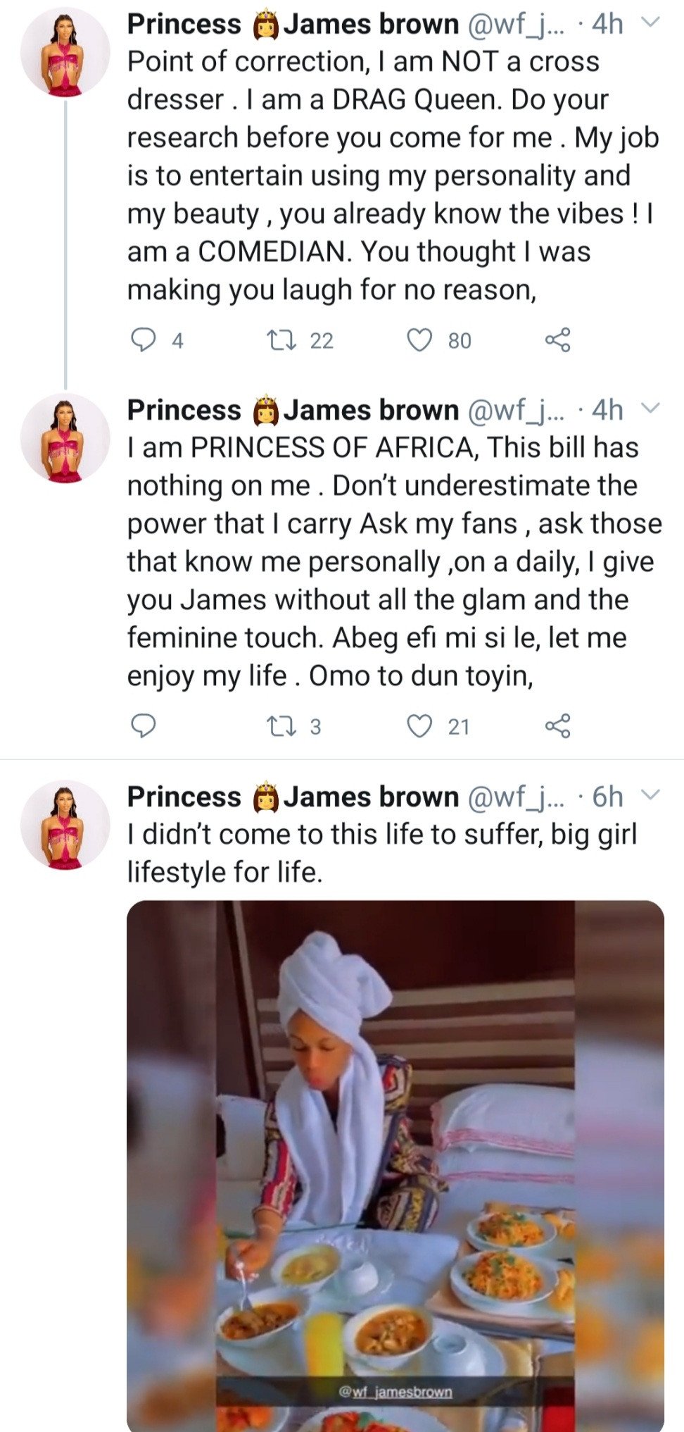 "I am not a crossdresser" - James Brown | Daily Report Nigeria