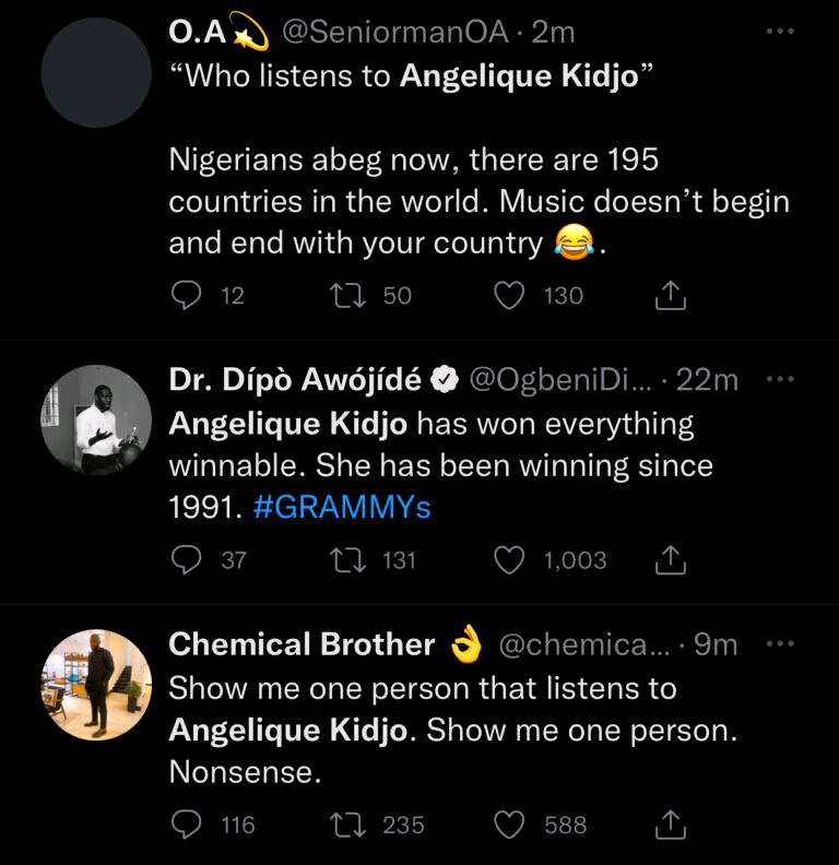 Grammys: Nigerians React as Angelique Kidjo Beats Wizkid, Femi Kuti, Made Kuti in Global Music Album Category | Daily Report Nigeria