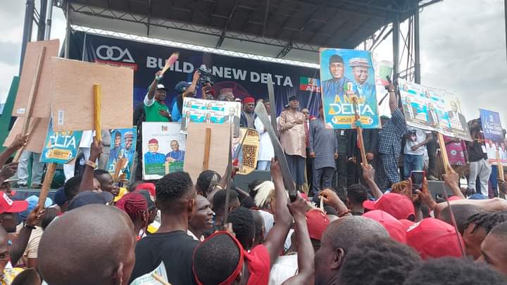 Delta 2023: Mammoth Crowd Greets Omo-Agege's Governorship Declaration as APC Vows to Take Over Power | Daily Report Nigeria