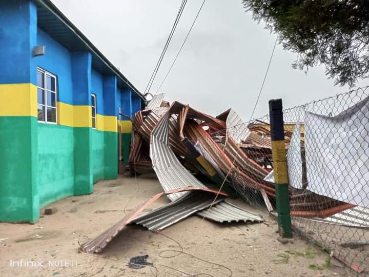 Storm Wrecks Newly Built Burutu Police Area Command, Pavilion in Delta | Daily Report Nigeria