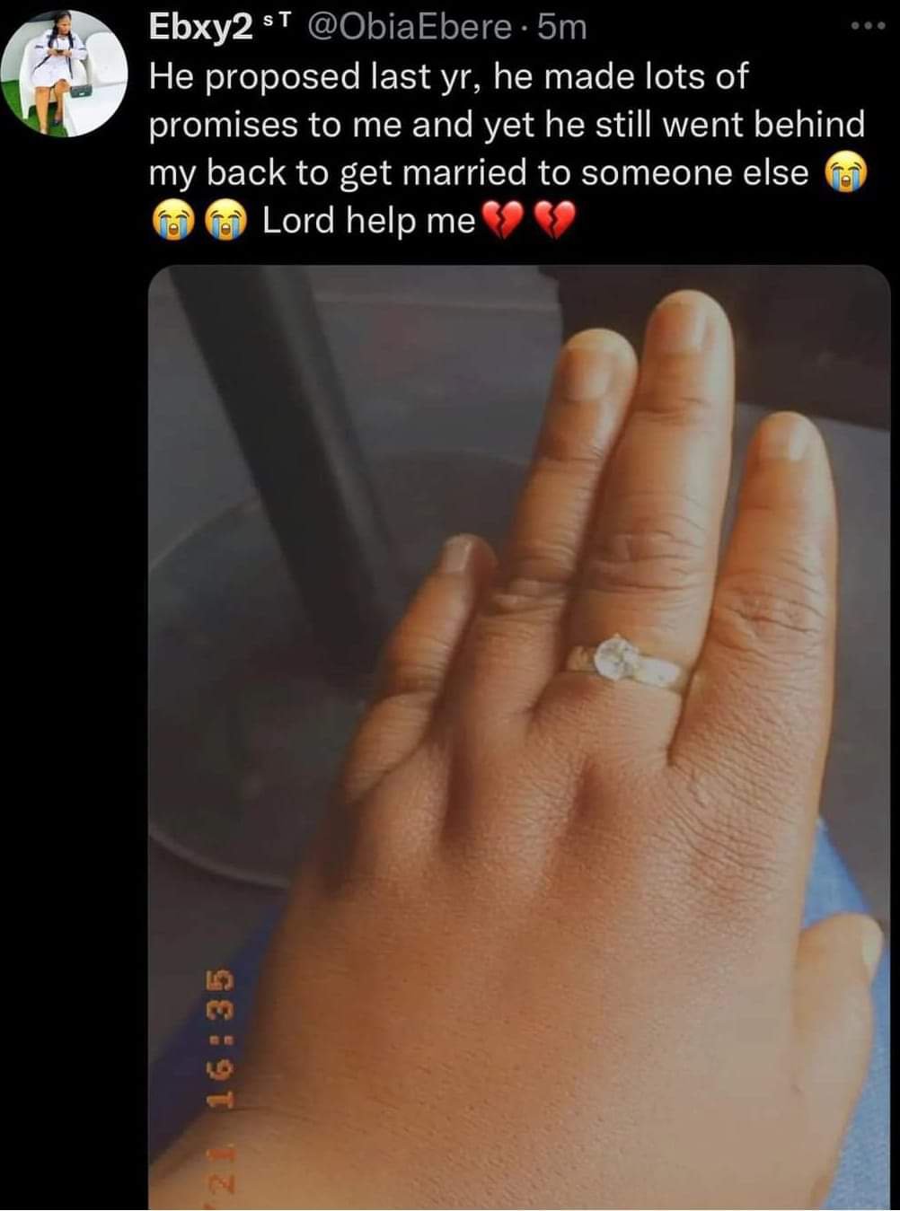 Lady Left Heartbroken After Her Fiancé Of 6 Years Got Married To Someone Else 3 Days After He Was With Her | Daily Report Nigeria