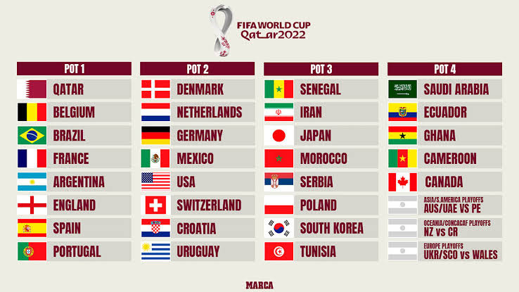 FULL LIST: Cameroon Draws Brazil, Germany Gets Spain in Qatar 2022 World Cup Group Stage | Daily Report Nigeria