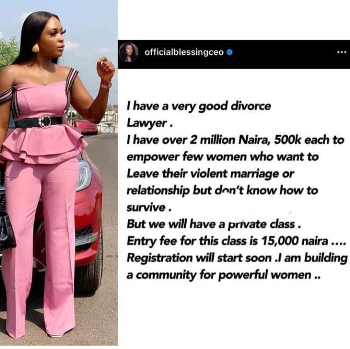 Domestic Abuse: "I have 500 Thousand Each for Women Who Want to Leave Violent Relationships" - Blessing CEO | Daily Report Nigeria