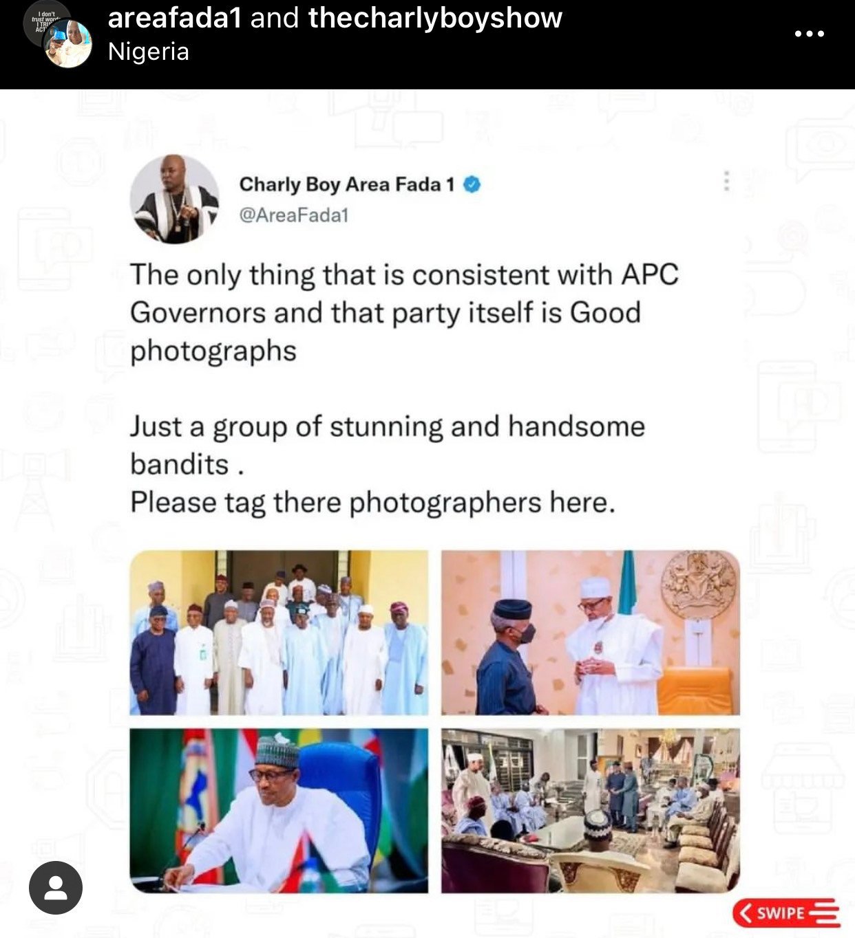 APC Governors Group Of ‘Stunning Handsome Bandits’ – Charly Boy | Daily Report Nigeria