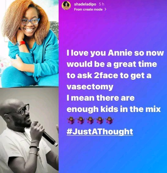 Shade Ladipo Gives Family Planning Advice to Annie, 2Face Idibia | Daily Report Nigeria