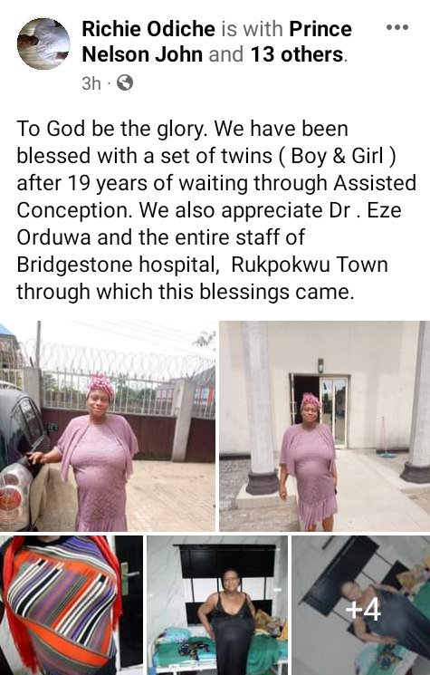 Nigerian couple welcomes twins after 19 years of waiting | Daily Report Nigeria