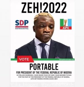 2023: "I'll Run For The Post of President" - Singer, Portable Joins Presidential Race | Daily Report Nigeria