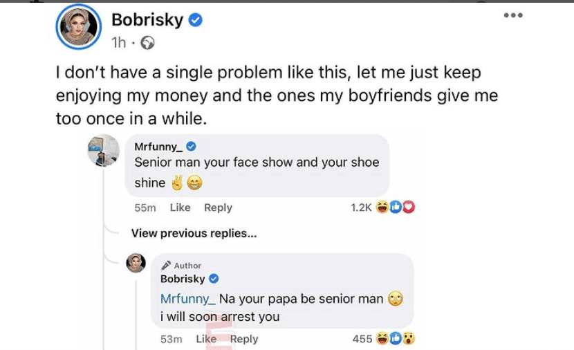 I Will Soon Arrest You - Bobrisky Threatens Comedian Sabinus After He Addressed Him As 'senior Man' | Daily Report Nigeria