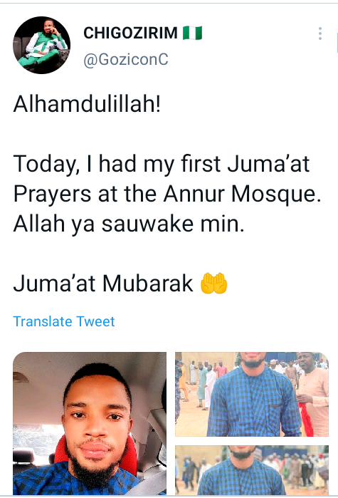 Twitter User Announces Conversion to 'Most Peaceful Religion on Earth' | Daily Report Nigeria