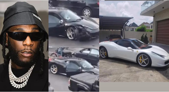 Burna Boy Aquires New Ferrari, Months After Crashing The First One [PHOTOS] | Daily Report Nigeria