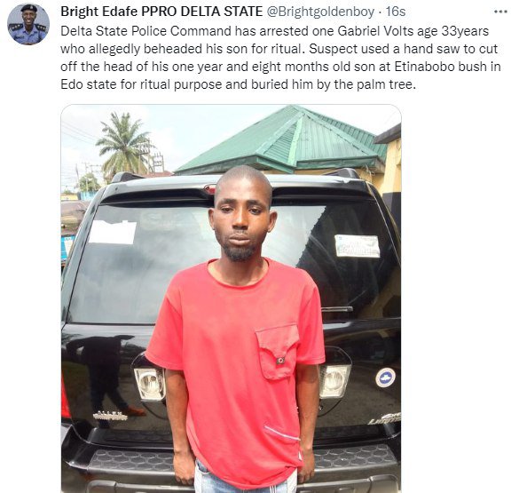 Man Beheads Son For Ritual Purpose In Delta | Daily Report Nigeria