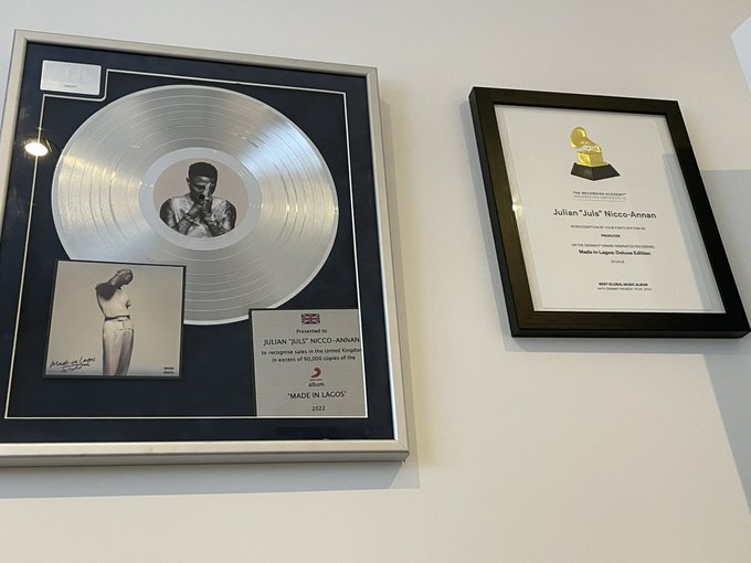 "I'm Forever Grateful To Wizkid" - Wizkid's Producer Says, Shows Off His Plaques | Daily Report Nigeria