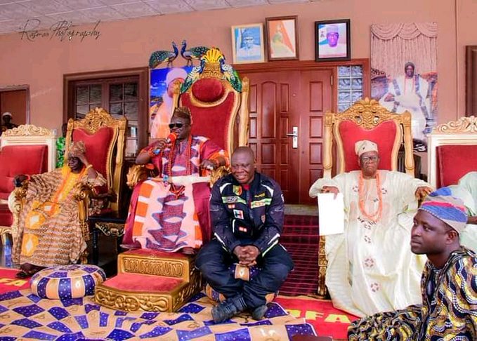 London To Lagos Biker Gains Chieftaincy Title | Daily Report Nigeria