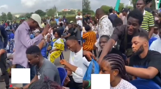 VIDEO: Nigerian Youths Sing, Dance, Share Food As They Queue To Register For PVC | Daily Report Nigeria