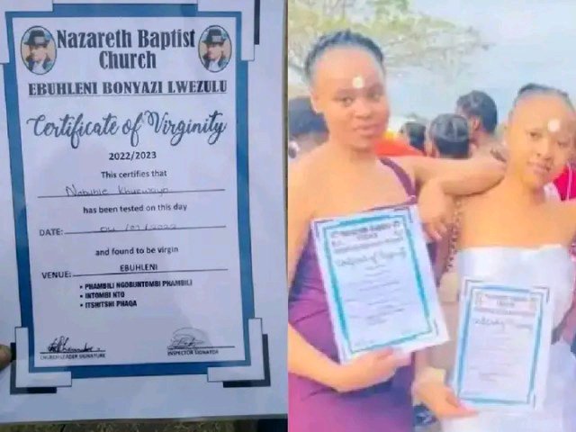 Church Certifies Ladies Who Past Virginity Test | Daily Report Nigeria