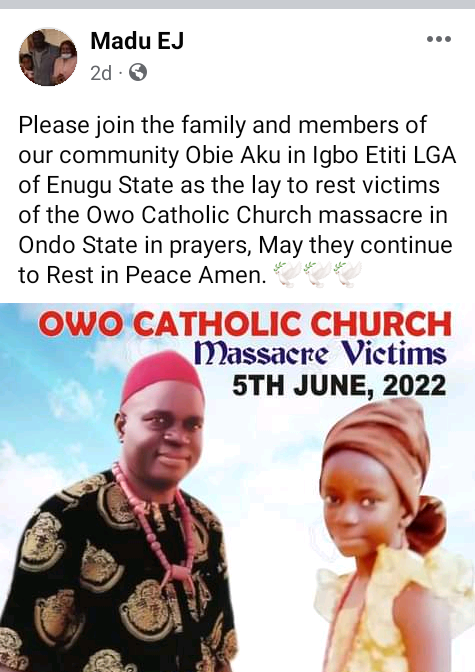 Father And 11-Year-Old Daughter, Who Were Victims of Owo Attack Laid To Rest | Daily Report Nigeria