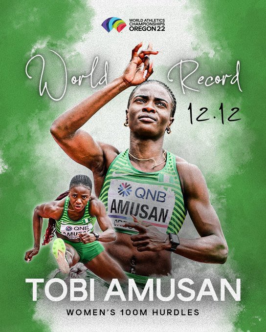 World Championships: Tobi Amusan wins 100m Hurdles, Breaks Record | Daily Report Nigeria