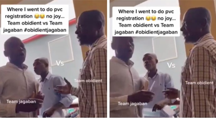 VIDEO: Supporters of Tinubu And Peter Obi Seen Insulting Each Other At PVC Registration Centre | Daily Report Nigeria