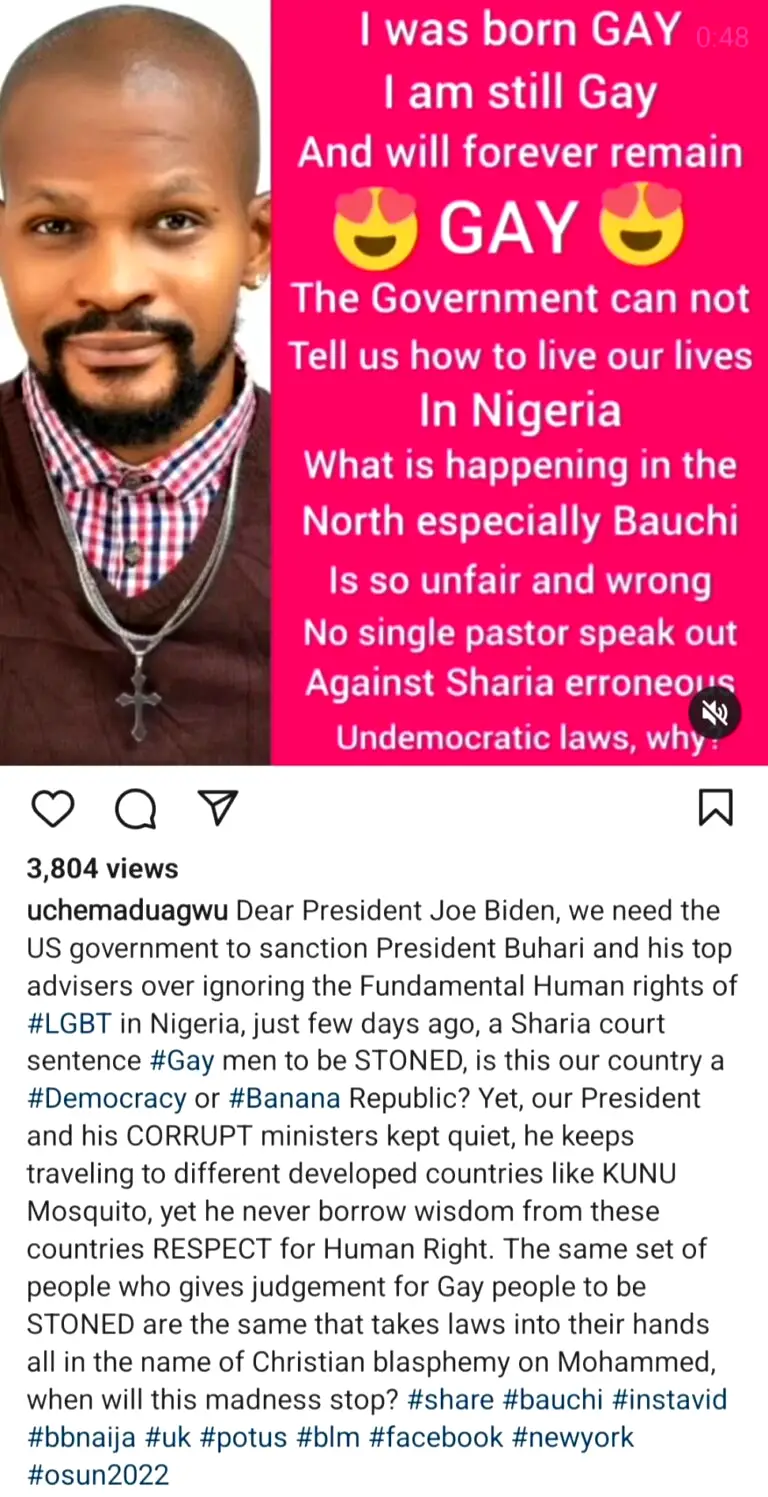 "I'm 100% Gay, Nothing Will Change That" - Uche Maduagwu Brags | Daily Report Nigeria