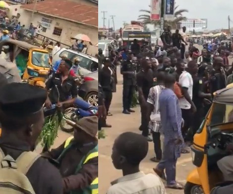 Police Officers Stage Protest Over Unpaid Salaries in Kwara [VIDEO] | Daily Report Nigeria