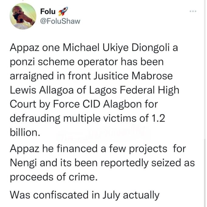 Michael Diongoli: EFCC Seizes Nengi's N37m Range Rover Over Ponzi Operator | Daily Report Nigeria