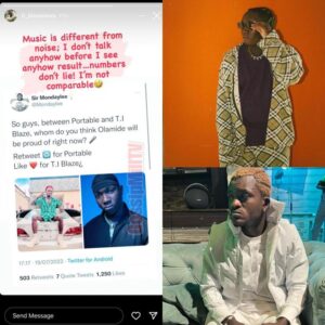 "Music is different from noise' – Singer, TI Blaze Throws Shade At Portable | Daily Report Nigeria