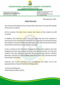 Three University Students Found Dead In Their Lodge In Anambra | Daily Report Nigeria