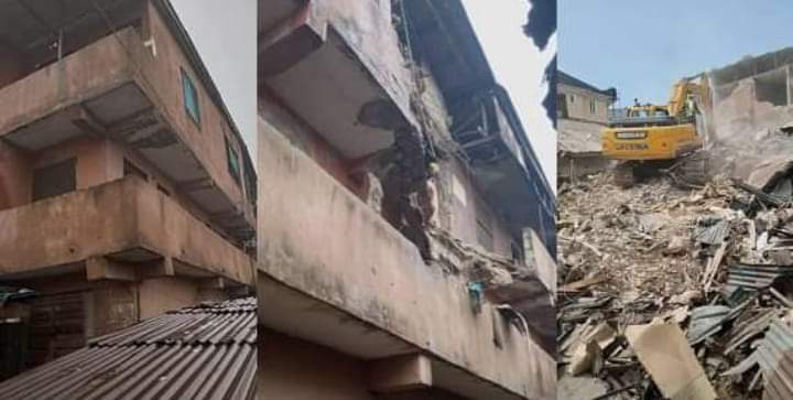 BREAKING: Many Trapped as 7-Storey Building Collapses in Lagos | Daily Report Nigeria