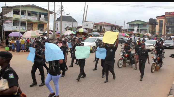 Osun Police Constabularies Protest 18 Months Unpaid Allowances