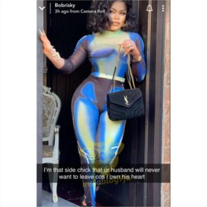 As A Side Chic I Ensure My Lover Takes Care Of His Wife – Bobrisky | Daily Report Nigeria