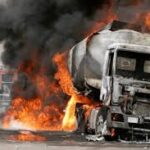 10 Burnt to Death as Fuel Tanker Explodes on Lagos-Ibadan Expressway | Daily Report Nigeria