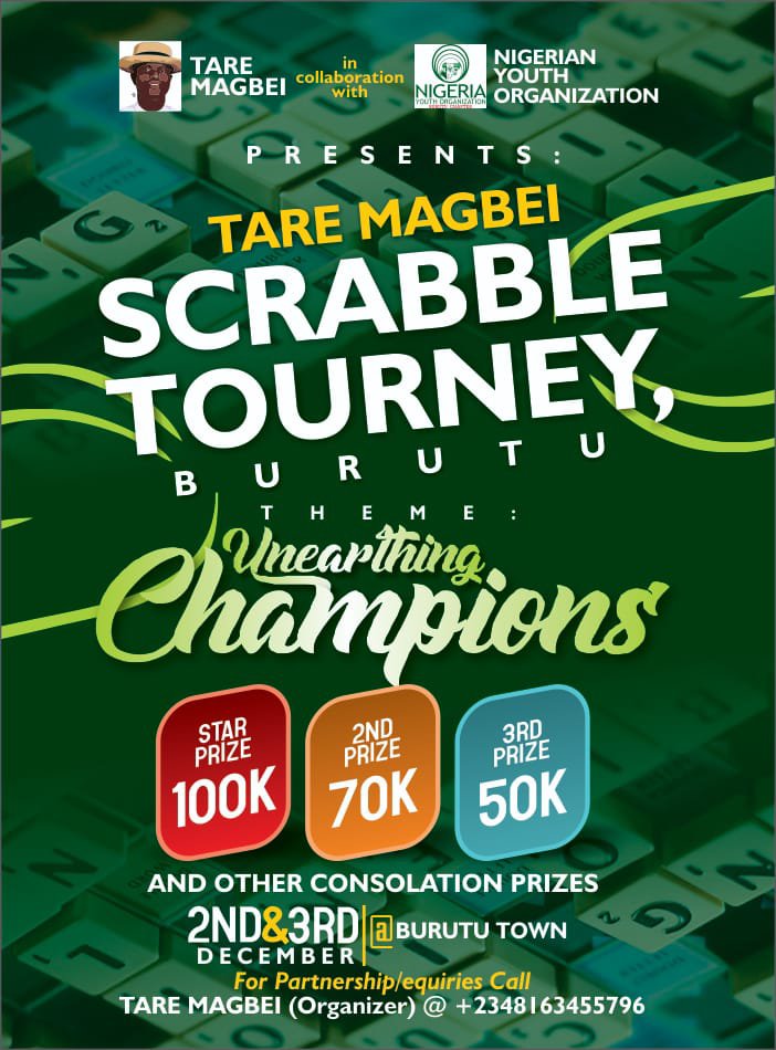 Tare Magbei Scrabble Tourney