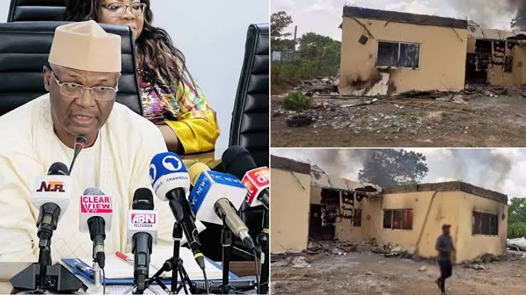 2023: Again, Fire Guts INEC Office | Daily Report Nigeria