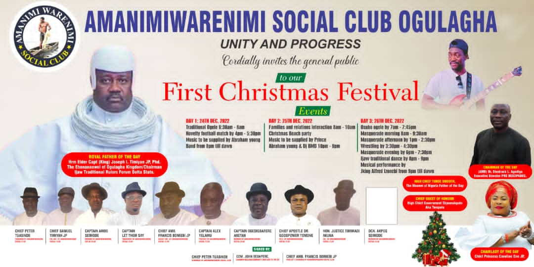 Ogulagha's Amanimi-Warenimi Festival to Commence Dec 24 | Daily Report Nigeria