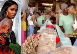 Reactions as Tiwa Savage Goes on Shopping in Local Ghanaian Market | Daily Report Nigeria