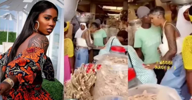 Reactions as Tiwa Savage Goes on Shopping in Local Ghanaian Market | Daily Report Nigeria