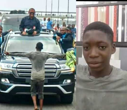 Peter Obi Meets Boy  Who Stood In Front Of His Convoy At Lagos Rally | Daily Report Nigeria