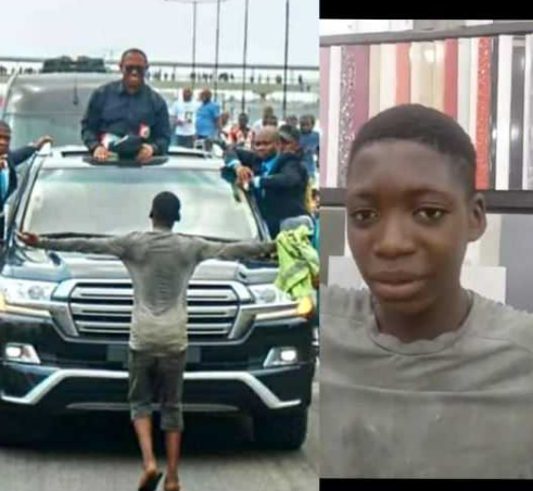 Peter Obi Meets Boy  Who Stood In Front Of His Convoy At Lagos Rally | Daily Report Nigeria