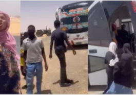BREAKING: Buses Conveying Stranded Nigerians In Sudan Stops in Sahara Desert