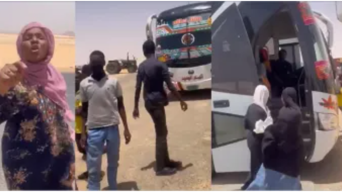 BREAKING: Buses Conveying Stranded Nigerians In Sudan Stops in Sahara Desert
