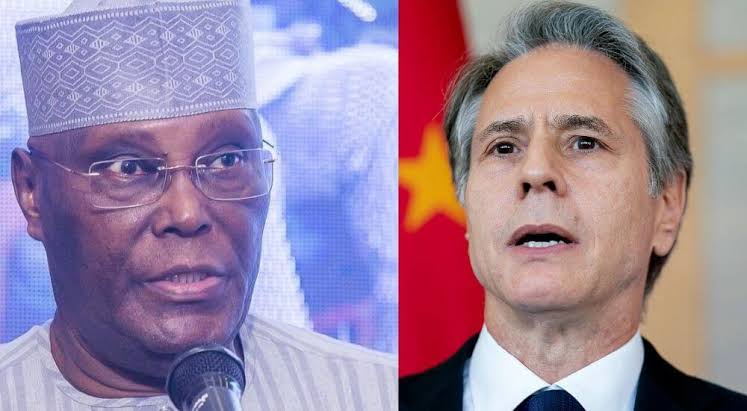 Atiku Faults US Secretary, Antony Blinken For Calling Tinubu