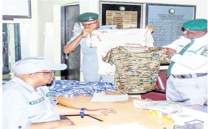 Customs Intercept Military Uniforms From Niger Republic Worth N628m